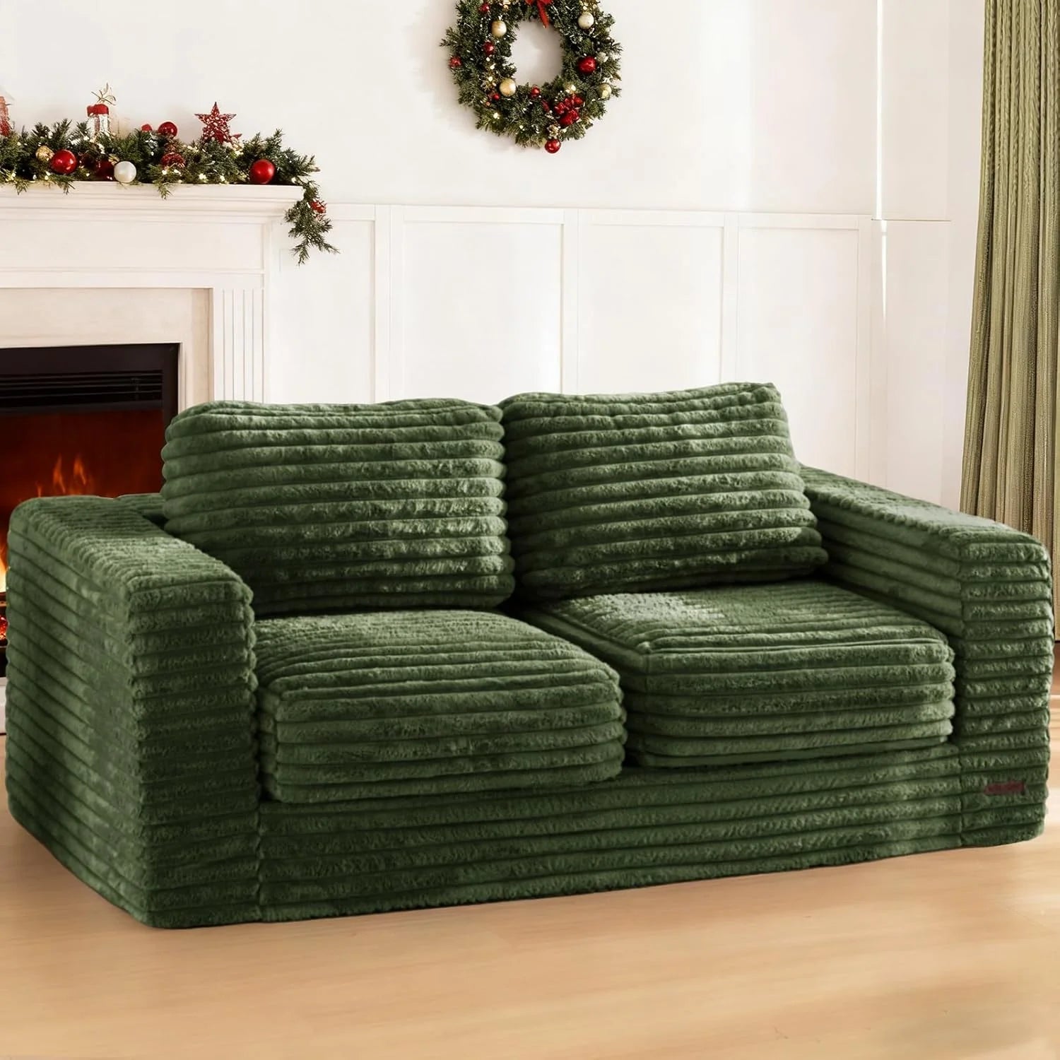 MAXYOYO Lazy Sofa Chair, Soft Cushioned Double Seat Floor Sofa