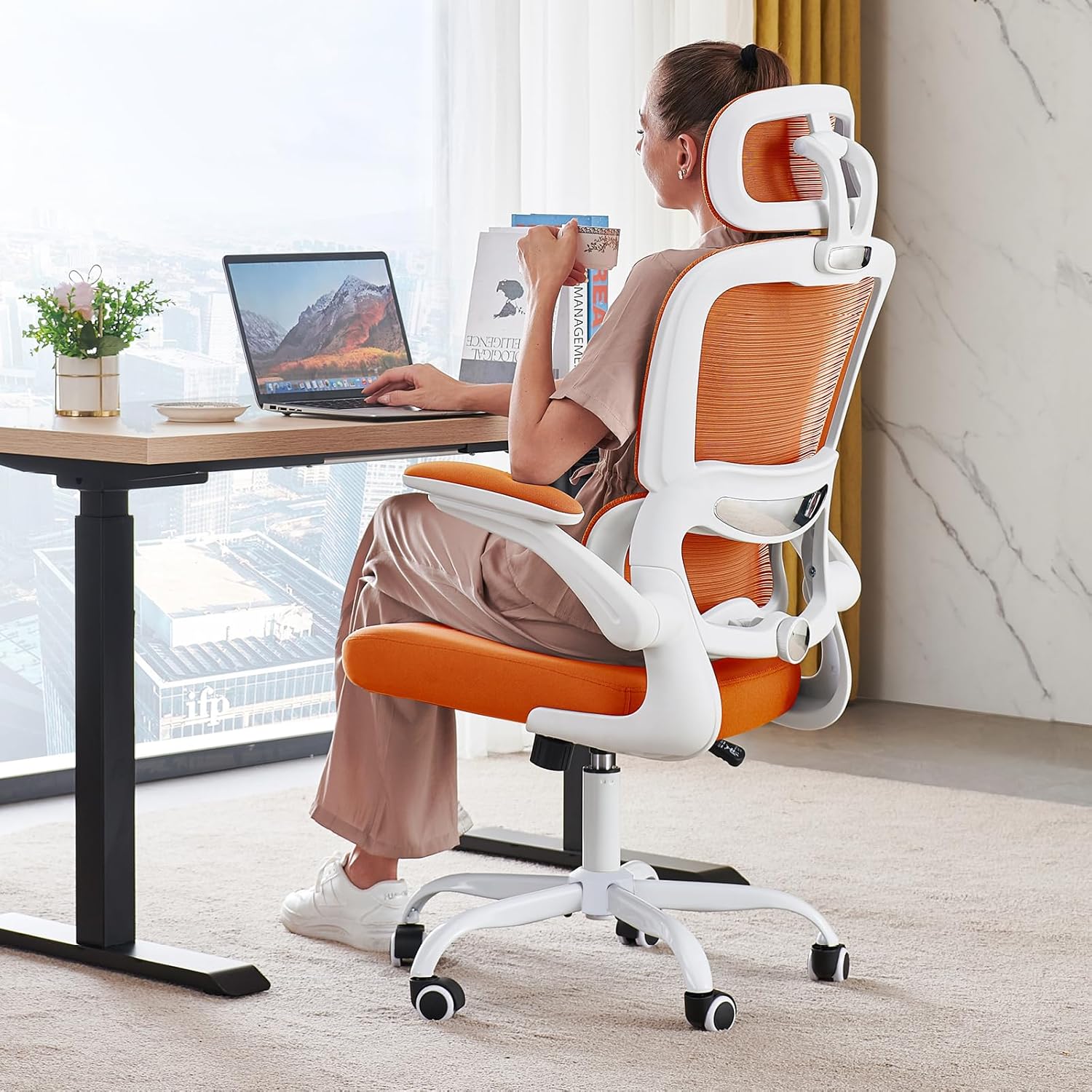 TRALT Office Chair Ergonomic Desk Chair 330 lbs Home Gaming Chair with Wheels