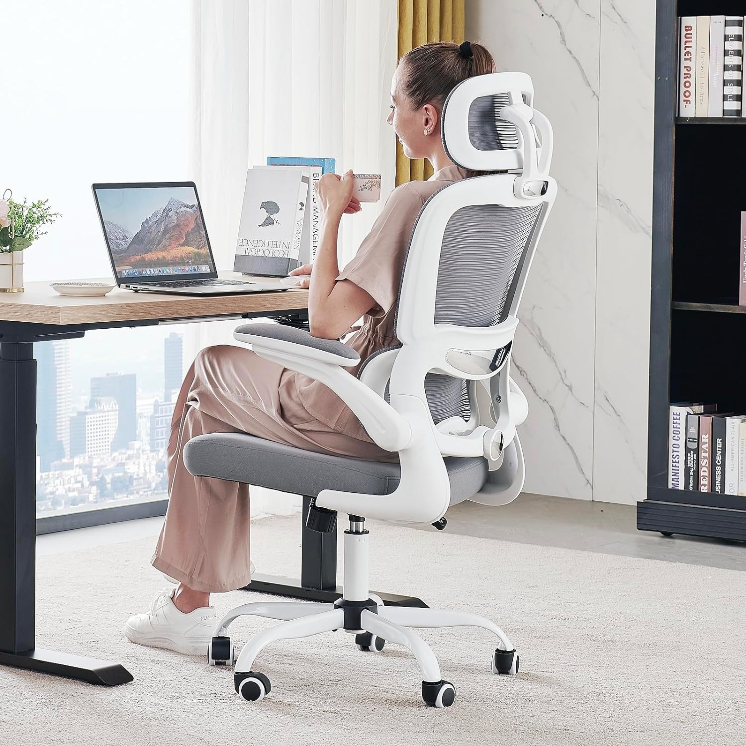TRALT Office Chair Ergonomic Desk Chair 330 lbs Home Gaming Chair with Wheels